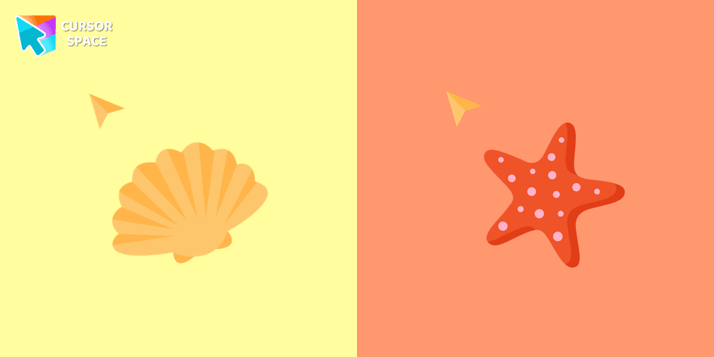 Seashell and Starfish cursor